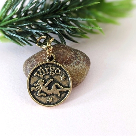 2/$15 | Virgo Antique Gold Metal Charm | Brand New - Picture 1 of 6